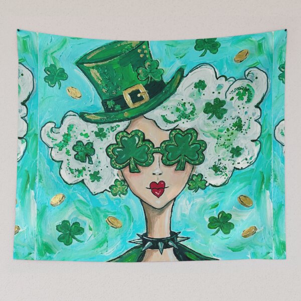 Item preview, Punk Leprechaun St Patty's Day Sticker Shamrock Sunglasses Green designed and sold by  Ojo de Lilith.