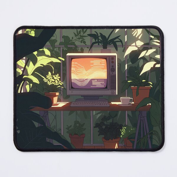 Item preview, Coding in the Canopy - Modern Greenhouse Office & Retro Tech Decor designed and sold by LuxeBuzz.