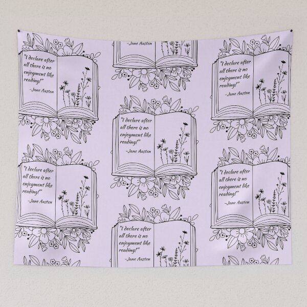 Item preview, "I declare after all there is no enjoyment like reading" Jane Austen designed and sold by Teacher-Toast.