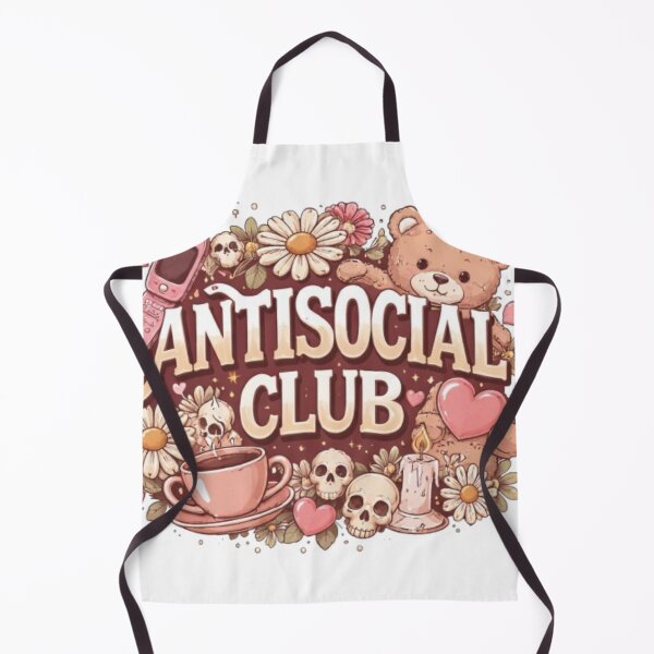 Item preview, Antisocial Club Aesthetic Retro Typography Cute Introvert Pastel Graphic Design designed and sold by Sanika arts .