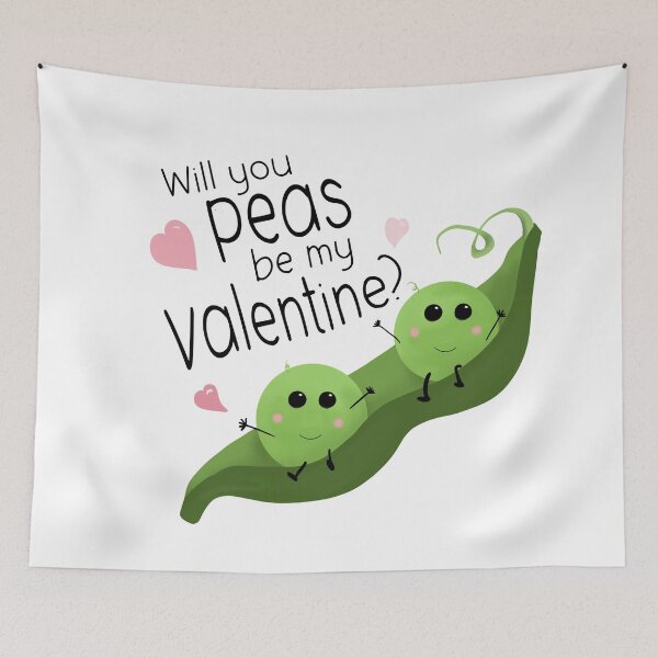 Item preview, Peas be my Valentine designed and sold by Willow & Grace Designs.