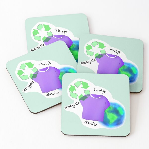 Item preview, Recycle Thrift Smile Reseller Small Business Stickers Prints Posters Wall Art Magnet Home Coffee Cup Decoration TShirt Stationary Notebook Magnet Hat Kitchen Work School Office Redbubble Shop designed and sold by Saritas Boutique Shop.