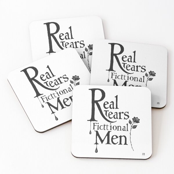 Item preview, Real Tears for Fictional Men – Dark Romance Book Lover Gothic Design designed and sold by FeelFreeStore.