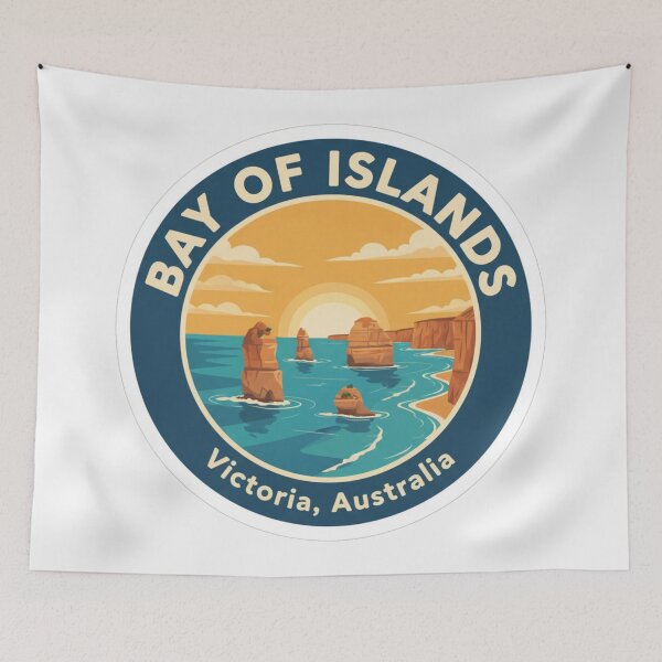 Item preview, Bay of Islands Coastal Park, VIC – Vintage Australian Travel Badge Sticker designed and sold by Random Designs.