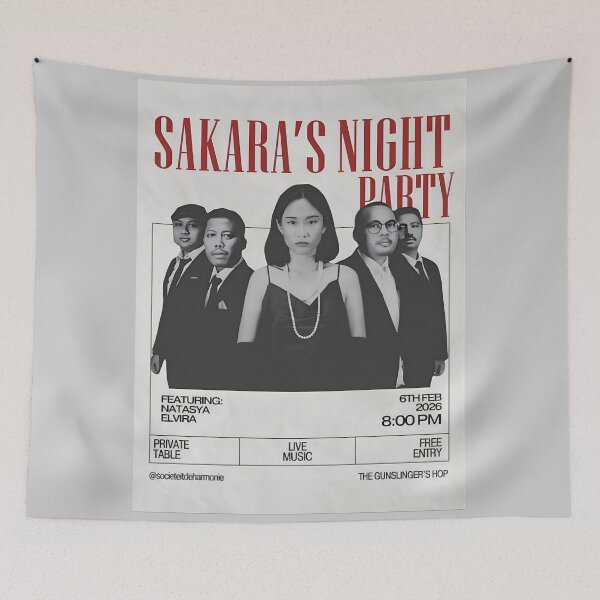 Item preview, Sakara's Night Live Music designed and sold by Societit.