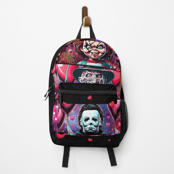 Item preview, Michael, Chucky, Freddy & Jason sending love; designed and sold by Killa Kays Retro Rewind.