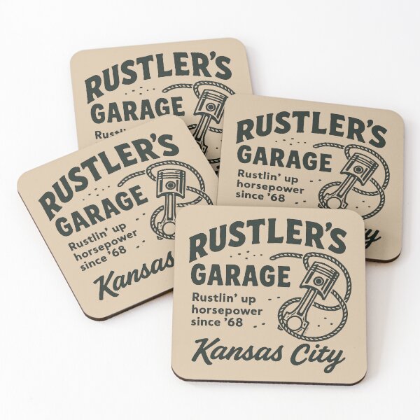 Item preview, Rustler’s Garage – Kansas City Edition designed and sold by Automotive Art by Greg.