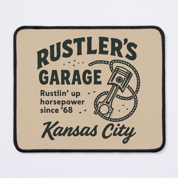 Item preview, Rustler’s Garage – Kansas City Edition designed and sold by Automotive Art by Greg.