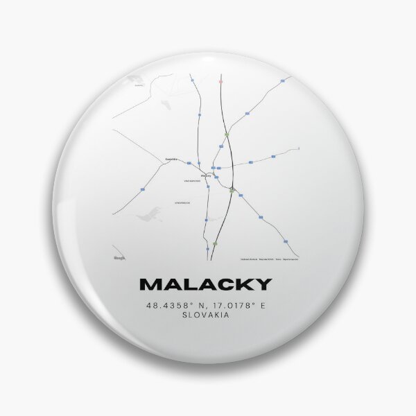 Item preview, Malacky City Map Print – Minimalist Street Map of Malacky, Slovakia designed and sold by RM-Journey.