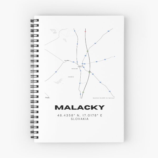 Item preview, Malacky City Map Print – Minimalist Street Map of Malacky, Slovakia designed and sold by RM-Journey.
