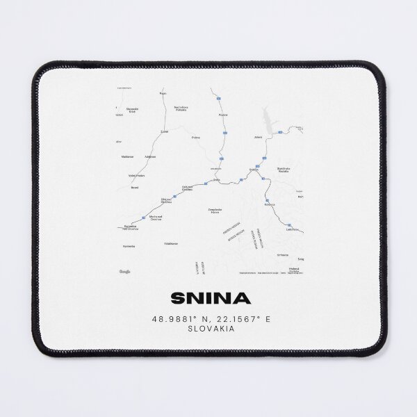 Item preview, Snina City Map – Minimal Street Map Art of Snina, Slovakia designed and sold by RM-Journey.