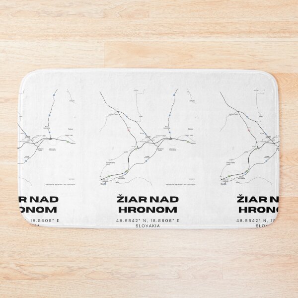 Item preview, Žiar nad Hronom City Map – Minimal Street Map of Žiar nad Hronom, Slovakia designed and sold by RM-Journey.