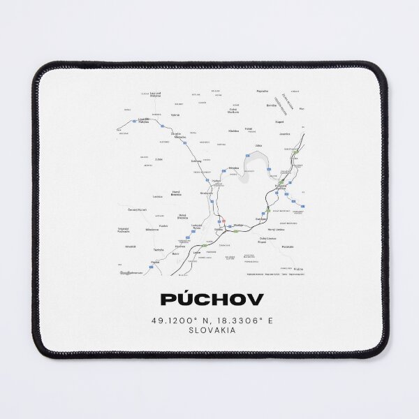 Item preview, Púchov City Map – Minimalist Street Map Art of Púchov, Slovakia designed and sold by RM-Journey.