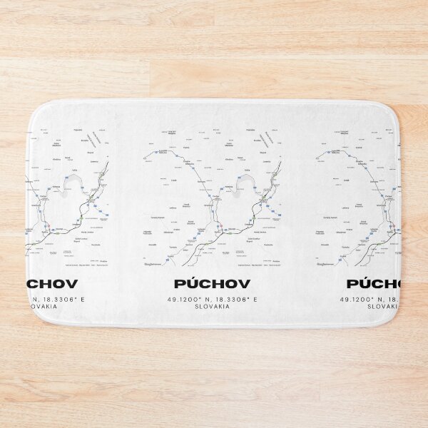 Item preview, Púchov City Map – Minimalist Street Map Art of Púchov, Slovakia designed and sold by RM-Journey.