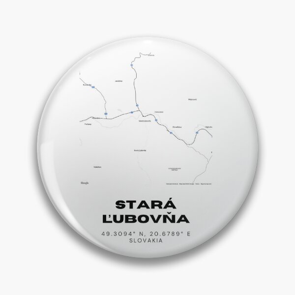 Item preview, Stará Ľubovňa City Map Print – Minimalist Map of Stará Ľubovňa, Slovakia designed and sold by RM-Journey.