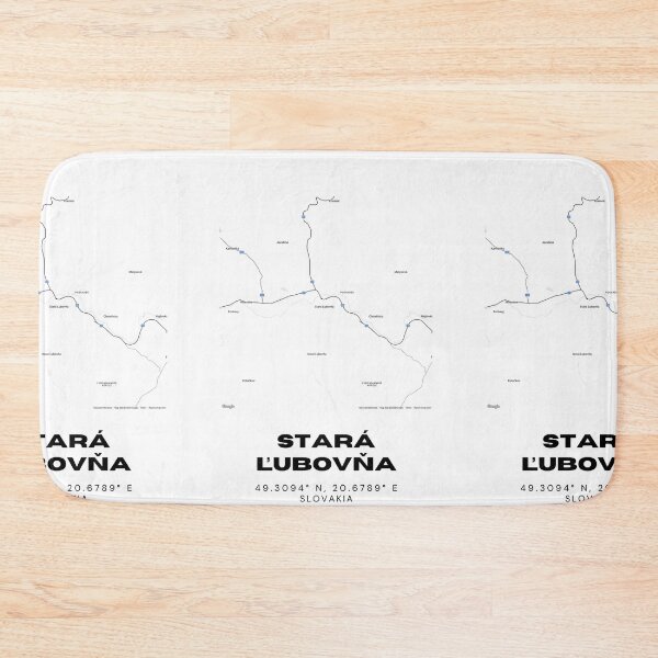 Item preview, Stará Ľubovňa City Map Print – Minimalist Map of Stará Ľubovňa, Slovakia designed and sold by RM-Journey.