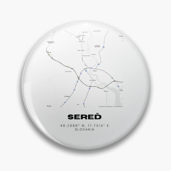 Item preview, Sereď City Map – Modern Minimal Street Map of Sereď, Slovakia designed and sold by RM-Journey.