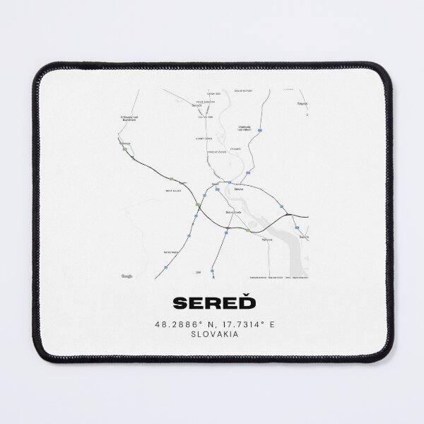 Item preview, Sereď City Map – Modern Minimal Street Map of Sereď, Slovakia designed and sold by RM-Journey.