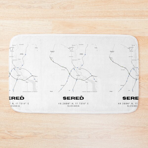 Item preview, Sereď City Map – Modern Minimal Street Map of Sereď, Slovakia designed and sold by RM-Journey.