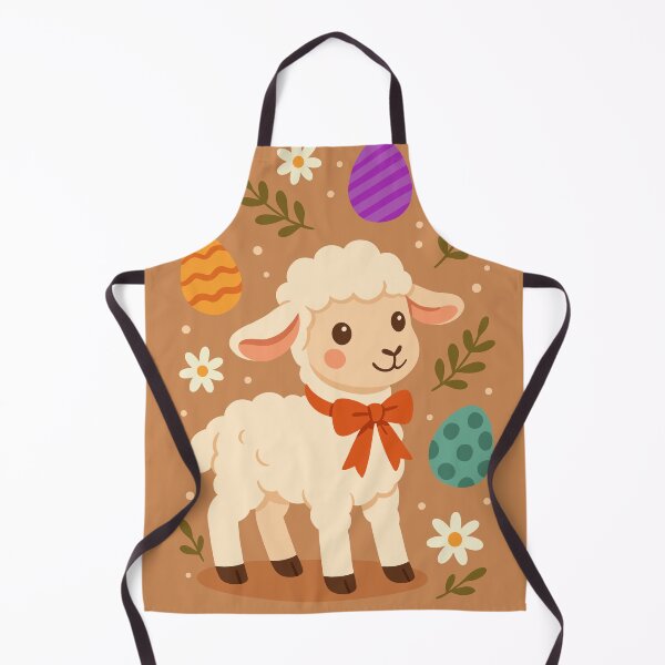 Item preview, Easter Lamb with Flowers and Eggs designed and sold by Ghost on Toast.