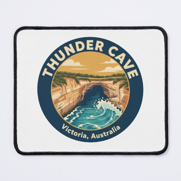 Item preview, Thunder Cave, VIC – Vintage Australian Travel Badge Sticker designed and sold by Random Designs.