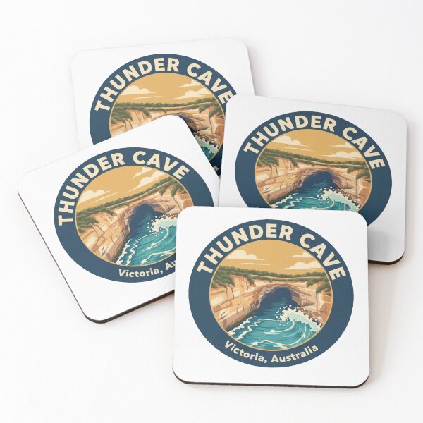 Item preview, Thunder Cave, VIC – Vintage Australian Travel Badge Sticker designed and sold by Random Designs.