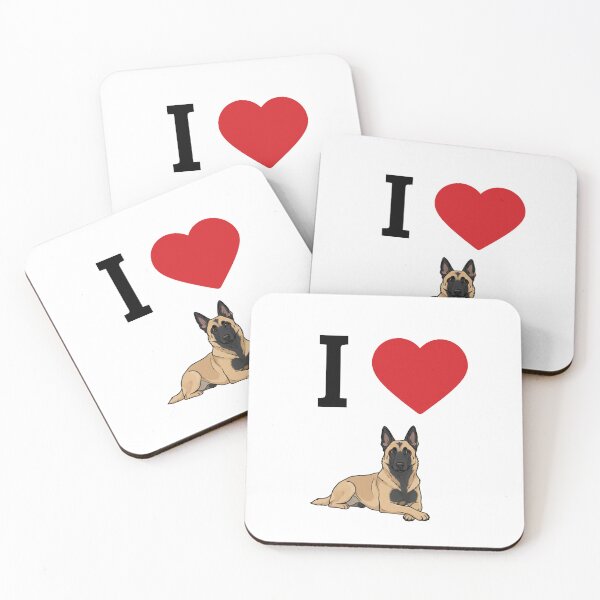 Item preview, ​I Love My Belgian Malinois - Loyal Guardian Dog Art designed and sold by HappyPawsShop.