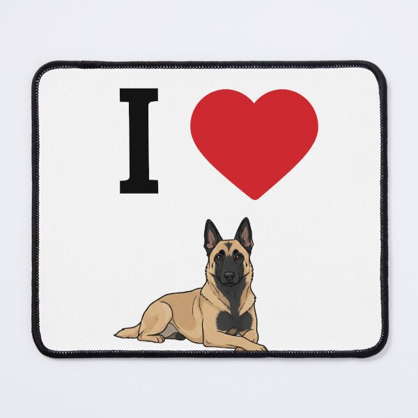 Item preview, I Love My Belgian Malinois - Loyal Guardian Dog Art designed and sold by HappyPawsShop.