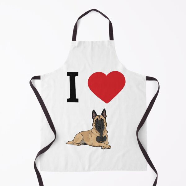 Item preview, I Love My Belgian Malinois - Loyal Guardian Dog Art designed and sold by HappyPawsShop.