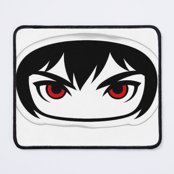 Item preview, Dark Minimal Anime Eyes Sticker – Intense Crimson Gaze, Vector Style, Original Design designed and sold by AD-NOVA!!!.