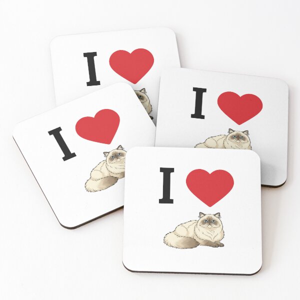 Item preview, ​I Love My Persian Cat - Cute Fluffy Pet Lover Heart Design designed and sold by HappyPawsShop.