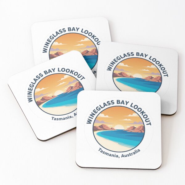 Item preview, Wineglass Bay Lookout, TAS – Vintage Australian Travel Badge Sticker designed and sold by Random Designs.