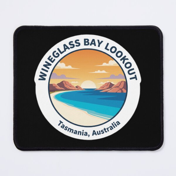 Item preview, Wineglass Bay Lookout, TAS – Vintage Australian Travel Badge Sticker designed and sold by Random Designs.