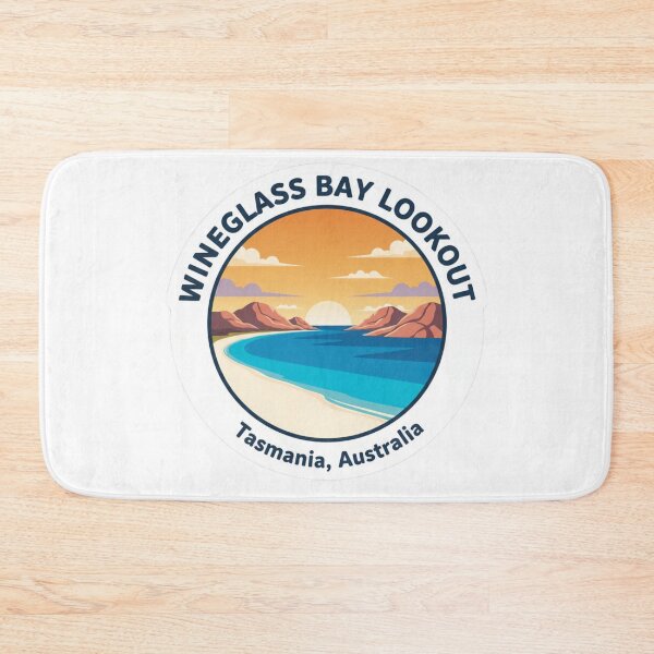 Item preview, Wineglass Bay Lookout, TAS – Vintage Australian Travel Badge Sticker designed and sold by Random Designs.