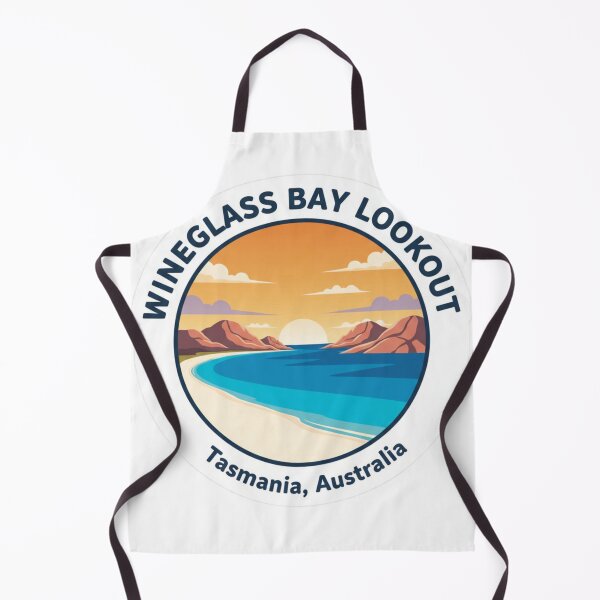 Item preview, Wineglass Bay Lookout, TAS – Vintage Australian Travel Badge Sticker designed and sold by Random Designs.