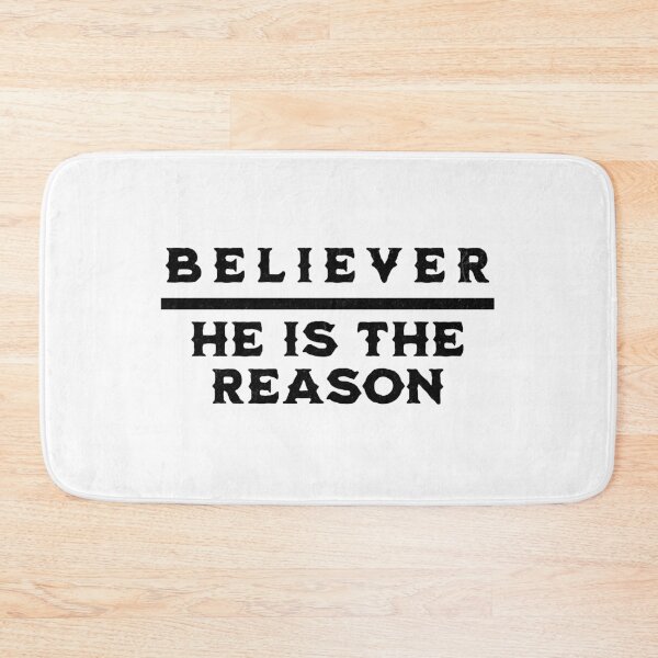 Item preview, Believer - He Is The Reason - Easter Christian T-Shirt + other products - White Text Edition designed and sold by RMD-Design.