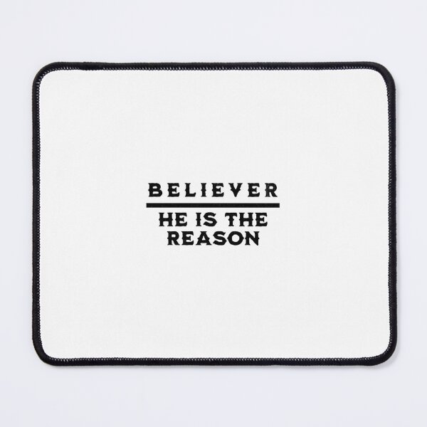 Item preview, Believer - He Is The Reason - Easter Christian T-Shirt + other products - White Text Edition designed and sold by RMD-Design.