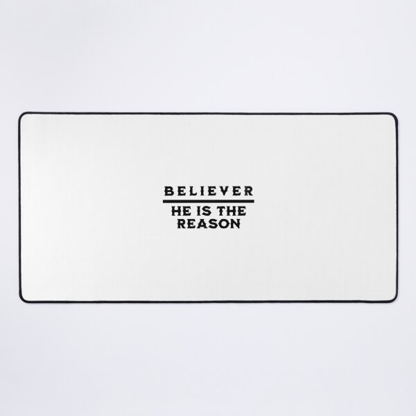 Item preview, Believer - He Is The Reason - Easter Christian T-Shirt + other products - White Text Edition designed and sold by RMD-Design.