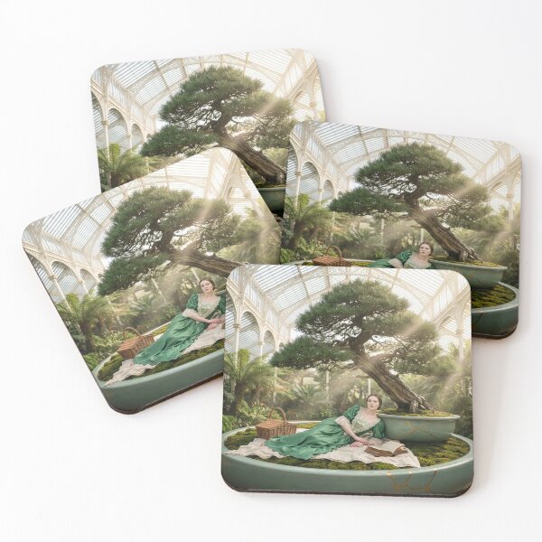 Item preview, Woman Reading Under Bonsai Tree in Greenhouse designed and sold by Tridentulus.
