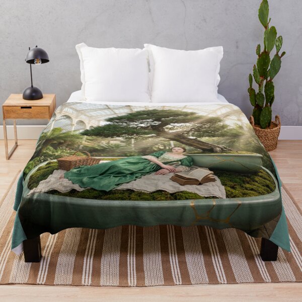 Item preview, Woman Reading Under Bonsai Tree in Greenhouse designed and sold by Tridentulus.