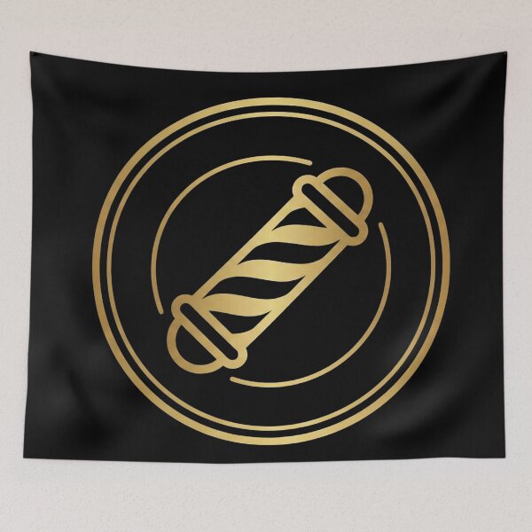 Item preview, Luxury Barber Pole Emblem for Hairdressers designed and sold by Majnon8bp.