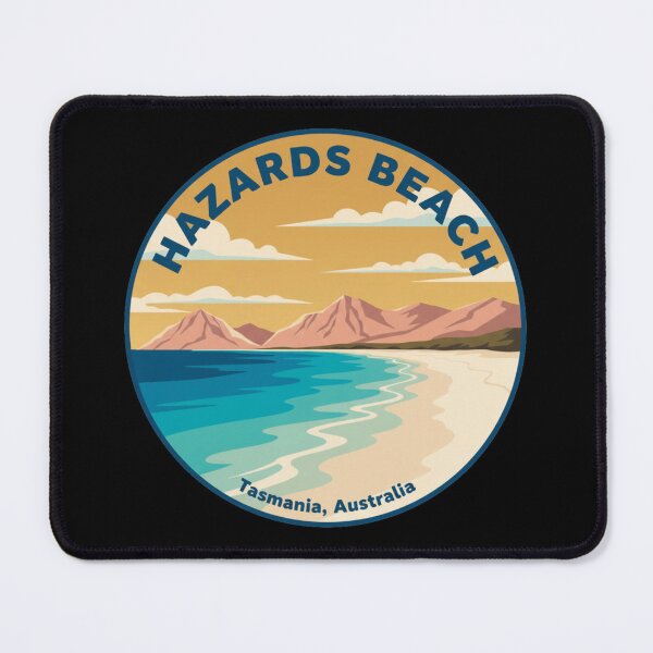 Item preview, Hazards Beach, TAS – Vintage Australian Travel Badge Sticker designed and sold by Random Designs.
