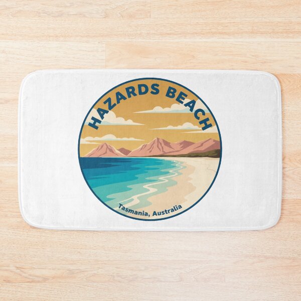 Item preview, Hazards Beach, TAS – Vintage Australian Travel Badge Sticker designed and sold by Random Designs.