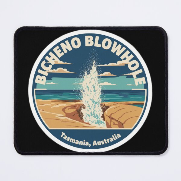 Item preview, Bicheno Blowhole, TAS – Vintage Australian Travel Badge Sticker designed and sold by Random Designs.