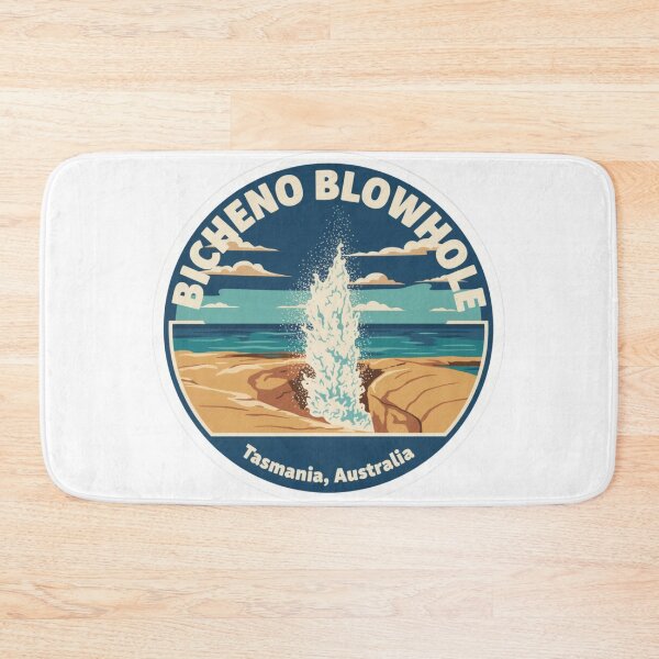 Item preview, Bicheno Blowhole, TAS – Vintage Australian Travel Badge Sticker designed and sold by Random Designs.