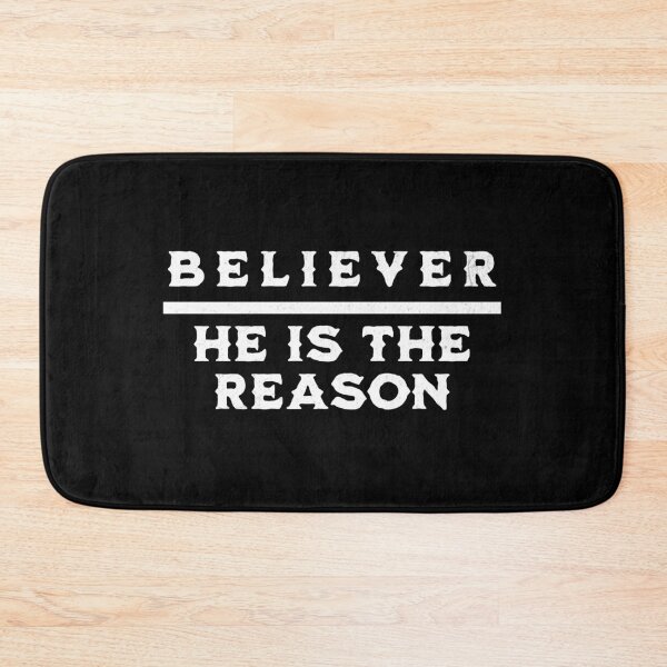 Item preview, Believer - He Is The Reason - Easter Christian T-Shirt + other products - Black Text Edition designed and sold by RMD-Design.