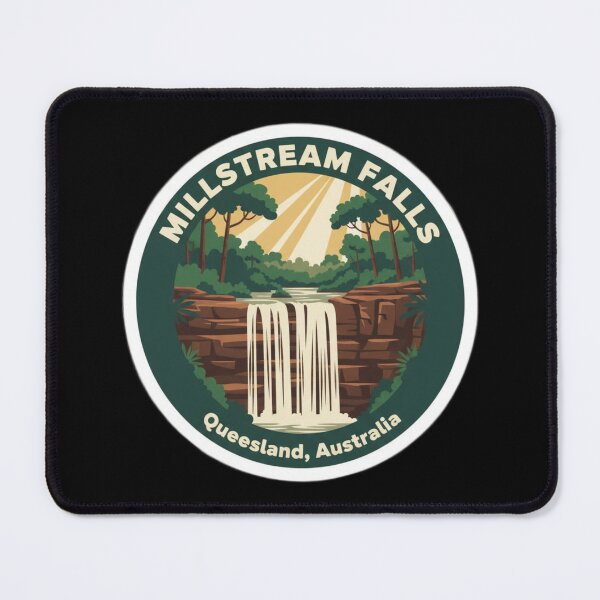 Item preview, Millstream Falls Lookout, QLD – Vintage Australian Travel Badge Sticker designed and sold by Random Designs.