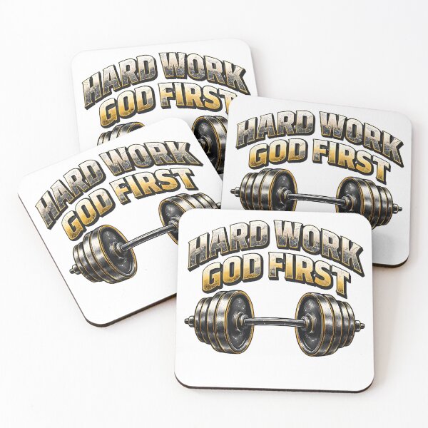 Item preview, Hard Work God First - Gym design designed and sold by Classiccustoms.