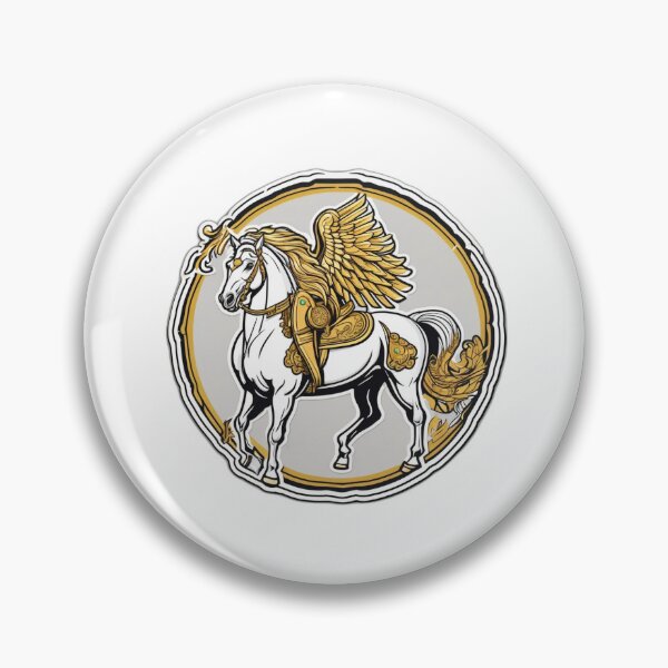 Item preview, Noble White Horse Wearing a Golden Phoenix Saddle designed and sold by Daniel-DL.