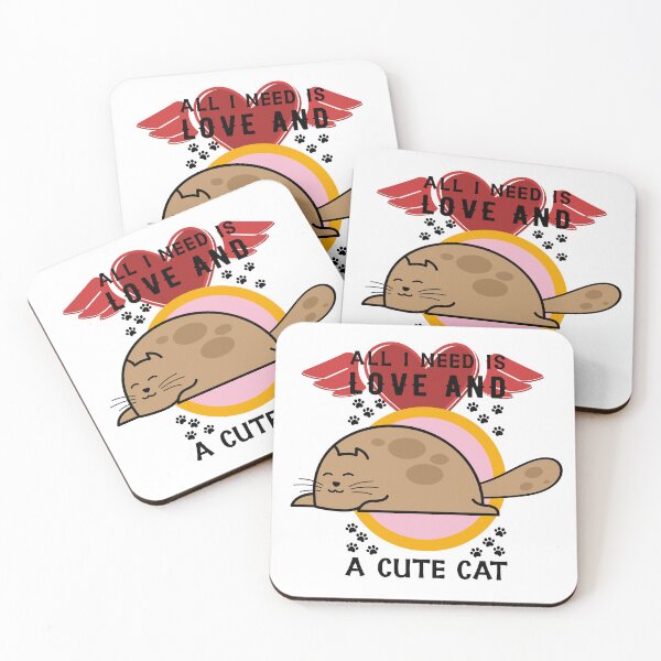 Item preview, ALLI NEED IS LOVE AND... -a cute cat- designed and sold by LOVEARTDESIGN.